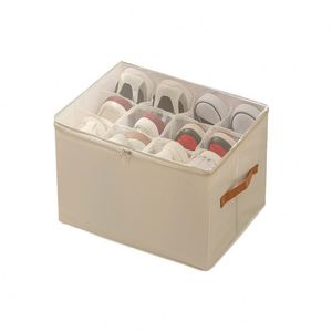 Boîte de rangement pliable en tissu Oxford de style américain, design moderne, rectangulaire, avec couvercle, capacité 35L, pour la maison, multi-compartiments, pour armoire - Product Image 1