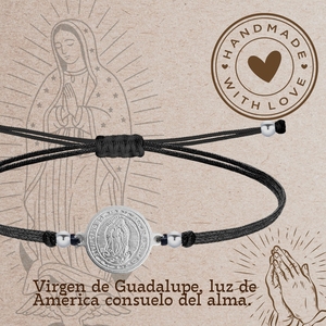 Brazalete DE LA Virgen de Guadalupe con cuentas de acero inoxidable religioso católico - Product Image 4
