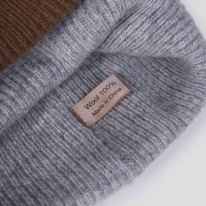 2025 New Arrival High Quality 100% Wool Knitted <b>Hat</b> Autumn Winter Warm Outdoor Fashion Solid Color Beanie <b>Hat</b> <b>for</b> Men Women - Product Image 3
