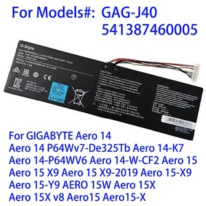 Véritable batterie OEM pour ordinateur <span class=keywords><strong>portable</strong></span> GAG-J40 pour <span class=keywords><strong>GIGABYTE</strong></span> <span class=keywords><strong>Aero</strong></span> 14-W-CF2 15 15 X9 15 X9-2019 15-X9 15.2V 94.24WH - Product Image 2