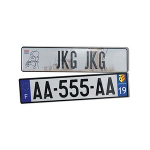 Placa de Matrícula Europea de Metal Personalizada para Sublimación en <span class=keywords><strong>Francia</strong></span> - Product Image 1
