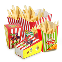 Boîtes d'emballage personnalisées pour snacks et restauration rapide, contenants jetables pour frites, poulet frit, boîtes à lunch, à emporter, OEM