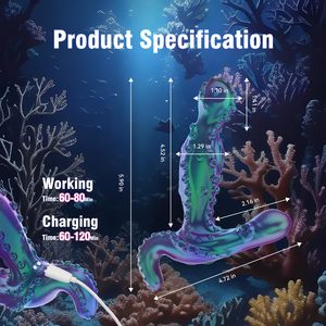 Oktopus-förmiger <span class=keywords><strong>Anal</strong></span>-Vibrator mit Perlen, Vaginaler Tiefenstimulator, Rotierender Prostata-Massager für Männer, Vibrierender Analplug mit 10 Geschwindigkeiten und APP-Steuerung - Product Image 6