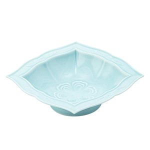 Assiette à fruits en céramique de style chinois, forme irrégulière, en porcelaine, rétro, pour la salle de thé, plat à collation, usage domestique et festif - Product Image 5