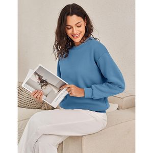 Sudadera de Forro Polar Sherpa para Mujer FOXA, Cuello Redondo, Manga Larga, Térmica, Cálida y Gruesa - Product Image 5