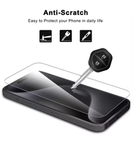 Protector de Pantalla de Vidrio Templado 2.5D con Cobertura Total a Prueba de Explosiones para iPhone 17 16 15 14 Pro Max 13 12 Mini, Película Protectora Transparente