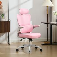 Chaise élévatrice ergonomique de jeu pivotante rose moderne Design en maille à la mode pour les filles, le bureau et la maison.