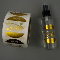 Rollo de vinilo autoadhesivo impermeable, etiqueta adhesiva transparente de Perfume para botella