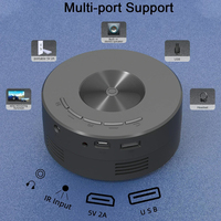 YT200 Mini proyector LED Tamaño de La Palma Proyector de video 1080P Puertos múltiples 1500 Lúmenes LCD con altavoz Misma pantalla HD Home Theater