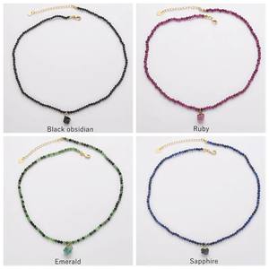 Zooying, superventas, corte de piedra con cuentas Natural, cadena de clavícula de piedra natal, collar de amatista Cutzodiaco, collar del <span class=keywords><strong>zodiaco</strong></span>, cuenta cruda - Product Image 5