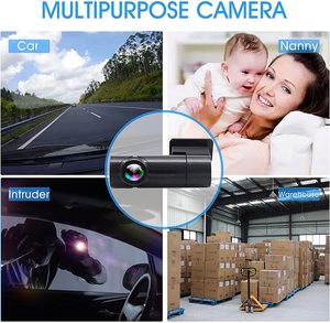 Videocamera con obiettivo girevole di 270 gradi Video in tempo reale sull'app per telefono Mini videoregistratore per auto 1080P Dash <span class=keywords><strong>Cam</strong></span> WIFI a doppia lente - Product Image 5