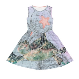 Vestido <span class=keywords><strong>de</strong></span> verano sin tirantes con bolsillo para fiesta <span class=keywords><strong>de</strong></span> verano para niños, ropa personalizada <span class=keywords><strong>de</strong></span> moda, encantadores vestidos <span class=keywords><strong>de</strong></span> dibujos animados, estampado a pedido para niñas, <span class=keywords><strong>Playa</strong></span> - Product Image 2