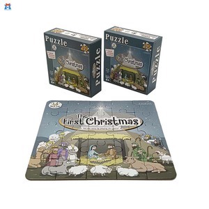 Prix d'usine, conception personnalisée, puzzle en papier <span class=keywords><strong>bleu</strong></span> de haute qualité, divertissement familial pour enfants - Product Image 3