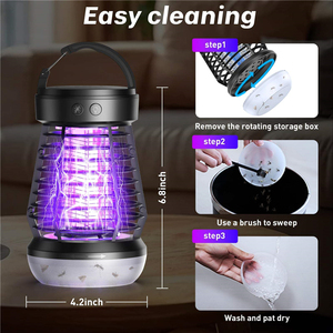 Lampe anti-moustiques rechargeable tout-en-un, lampe de camping multifonctionnelle Starlight avec lampe torche d'urgence SOS - Product Image 3