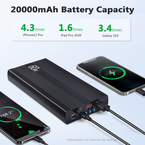 Chargeur de batterie externe pour ordinateur portable à charge rapide 20000mAh <span class=keywords><strong>60W</strong></span> 20000mAh Power Station <span class=keywords><strong>60W</strong></span> Portable <span class=keywords><strong>Powerbank</strong></span> Type C Port Chargeur rapide - Product Image 2
