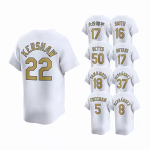 Camiseta de béisbol cosida de colección de oro nuevo 2025 5 <span class=keywords><strong>Freddie</strong></span> Freeman 50 Mookie Betts 17 Shohei Ohtani 18 Yoshinobu Yamamoto - Product Image 2