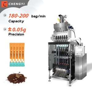 Automatic Multi lane Filling Sealing 15g 20g 3 in 1 Freeze Dried Instant Coffee Stick Sachet Packing Machine - Product Image 1