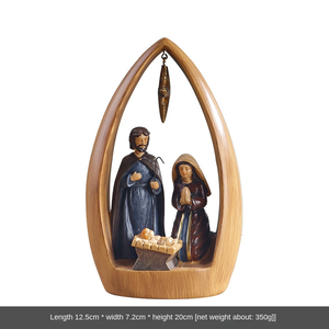 Figura de la Sagrada Familia de Madera y Resina, Modelo 001, para Decoración de Iglesia, Figura de María y Jesús, Modelo 001 - Product Image 6