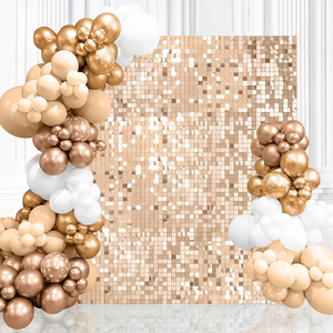 Panel Dinding Berkilau 3D <span class=keywords><strong>Vintage</strong></span> Buatan dengan Payet Glitter untuk Latar Belakang Pesta Pernikahan Ulang Tahun Pertunangan Peringatan Hari Jadi - Product Image 1