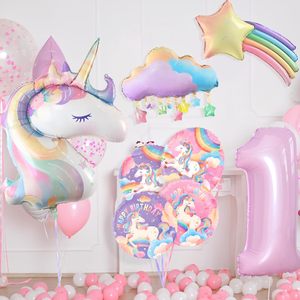 Kit de décoration de ballons d'<span class=keywords><strong>anniversaire</strong></span> sur le <span class=keywords><strong>thème</strong></span> de la licorne, comprend des ballons de licorne pour les fournitures de fête d'<span class=keywords><strong>anniversaire</strong></span> sur le <span class=keywords><strong>thème</strong></span> de la licorne - Product Image 4