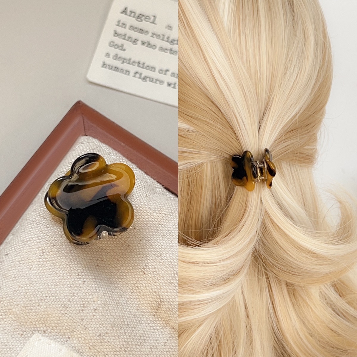 2 écailles de tortue marron 2,3cm