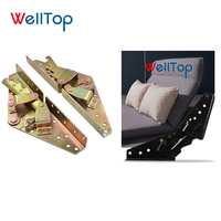 WELLTOP Sf-015 Quincaillerie de meubles Charnière de meuble en métal réglable Repose-tête relevable Mécanisme de canapé-lit pliable à 3 positions