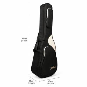 Housse de transport pour guitare acoustique imperméable 41 pouces, Oxford 600D, rembourrage épais 20 mm, sac à dos à double bretelles, multi-poches, logo personnalisé OEM - Product Image 3