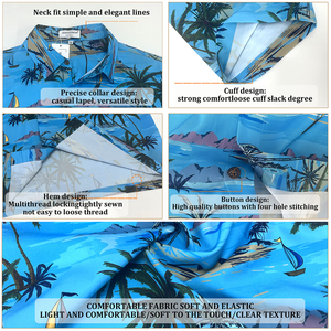 Chemise hawaïenne unisexe décontractée personnalisée avec impression intégrale en gros - Product Image 5