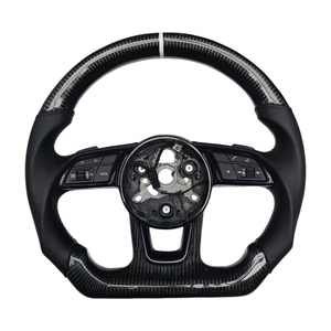 Volante Deportivo Personalizado en Negro con Fibra de Carbono y Cuero para Modelos Audi A3 A4 A4L A5 A7L A8 Q5 Q7 B9 A6 R8 TT - Producto Nuevo - Product Image 1
