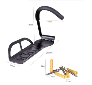 Support mural pour vélo, système de rangement pour vélo, crochet vertical pour vélo, pour abri intérieur, facile à <span class=keywords><strong>accrocher</strong></span>/détacher, support robuste - Product Image 3