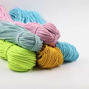 Colorful Elastic Rubber <b>Cord</b> String Polyester 2-3mm Elastic <b>Cord</b> Rubber Ropes for Shoes Bags Garments Home Textiles Packaging - Product Image 3