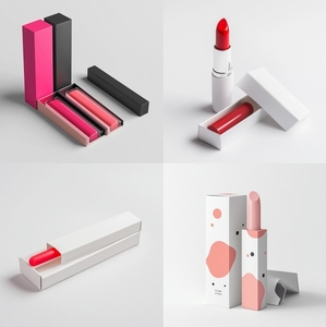 Tùy chỉnh sang trọng Lip Gloss bao bì sóng Hội Đồng Quản trị hộp với Matt Cán dập nổi gấp loại thư mục lớp phủ UV Logo giấy - Product Image 2