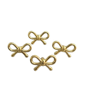 Furniture Handles Brass <b>Gold</b> Bow Shape <b>Cabinet</b> Drawer <b>Knobs</b> Durable Contemporary Hardware Accessories - Product Image 3