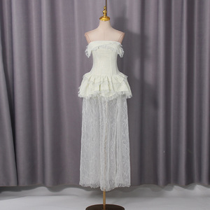 <span class=keywords><strong>Robe</strong></span> longue élégante sans bretelles avec <span class=keywords><strong>voile</strong></span> léger et dentelle, nouvelle collection 2026, <span class=keywords><strong>robe</strong></span> <span class=keywords><strong>de</strong></span> cérémonie haut <span class=keywords><strong>de</strong></span> gamme pour femme - Product Image 2