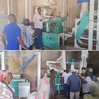 Agro In India 2-50TPD Moulin à riz à trémie vibrante double couche Machine à moudre le riz combiné pour le millet de riz