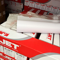 Rouleau Adhésif Imprimable Blanc Vinyle Brillant Mat pour Imprimante Éco-Solvant PVC Autocollant