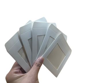 ซองกระดาษการ์ดสีขาว ซองคราฟท์แบบกำหนดเอง ซองรีไซเคิลพร้อมหน้าต่าง PVC สำหรับภาพถ่ายบุคคล ภาพถ่ายพอร์เทรต - Product Image 5