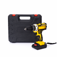 Perceuse à percussion sans fil 21V, ensemble d'outils électriques 3-en-1 avec 2 batteries et chargeur, kit de tournevis à vitesse variable au lithium-ion