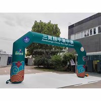 Arche gonflable publicitaire personnalisée Arco Inflable Arcoiris avec éclairage LED pour la décoration d'événements sportifs en plein air