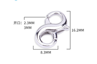Fermoir mousqueton en acier inoxydable à double ouverture, connecteur de collier, rallonge de bracelet, accessoires de fermoir pour la réparation de bijoux DIY