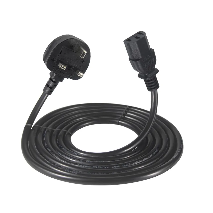 Cable de alimentación de IEC-320-C13 UK 3 Solt BS 1,8 C13 para TV, cargador de ordenador portátil, 6 pies, 1363 M