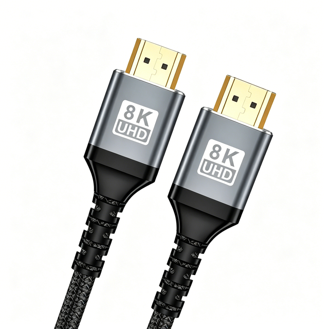 8K HDMIMI 2.1 Cable with Ethernet 48Gbps 8K 60Hz 4K 120Hz eARC Dynamic HDMIR Braided HDMIMI Cord for Smart TV Gaming Console Monitor