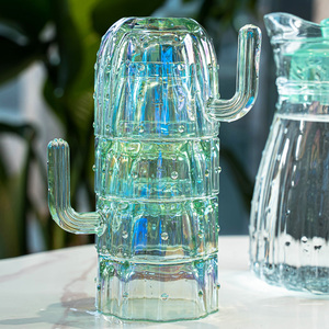 Conjunto de Jarra de Água de Vidro Resistente ao Calor de 1400ml com 4 Copos, Jarra de Vidro Borossilicato com Tampa de Aço Inoxidável para Água Fria e Quente - Product Image 5