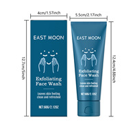 Nettoyant exfoliant pour le visage pour hommes 60g, nettoie la saleté du visage, rend la peau plus fraîche et la maintient fraîche pendant longtemps.