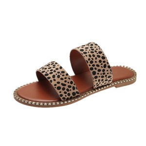 ashion Plus Size <b>Leopard</b> Print Sandals Womens Summer Flat Breathable <b>Slippers</b> Beach Casual231 231 - Product Image 5