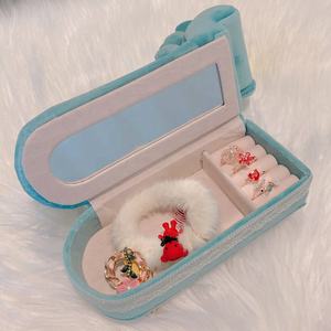 Sofá joyero pendiente anillo almacenamiento pendiente collar terciopelo joyería organizador Mini Vintage <span class=keywords><strong>trompeta</strong></span> punto al por mayor - Product Image 5