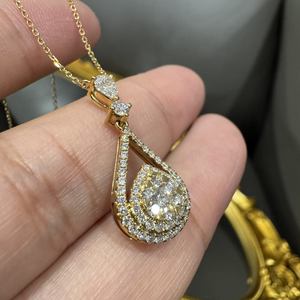 Collar de diamantes cultivados en laboratorio de 10K 14K 18K para mujeres cubanas al por mayor - Product Image 2