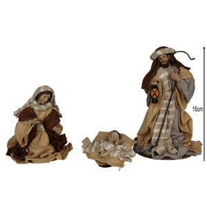 ชุดตกแต่งรูปพระกุมารเยซูในเมืองเบธเลเฮมจาก ZICOM จำนวน 10 ชิ้น ทำจากเรซิ่นโพลีเอสเตอร์ทันสมัย พร้อมผ้าตกแต่ง เครื่องประดับขนาด 15 ซม. จากเยอรมนี - Product Image 2