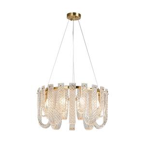 Lámpara Colgante de Vidrio Creativa de Cobre Personalizada de Fábrica para Sala de Estar, Hotel, Techo, Decoración de Hogar de Lujo, Iluminación Interior Moderna - Product Image 1