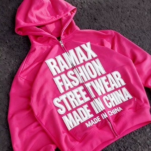 Sudadera con Capucha Corta Extra Grande de Alta Calidad, Ecológica, Unisex, con Logotipo Personalizado, Algodón Personalizado de 500 g/m² - Product Image 1